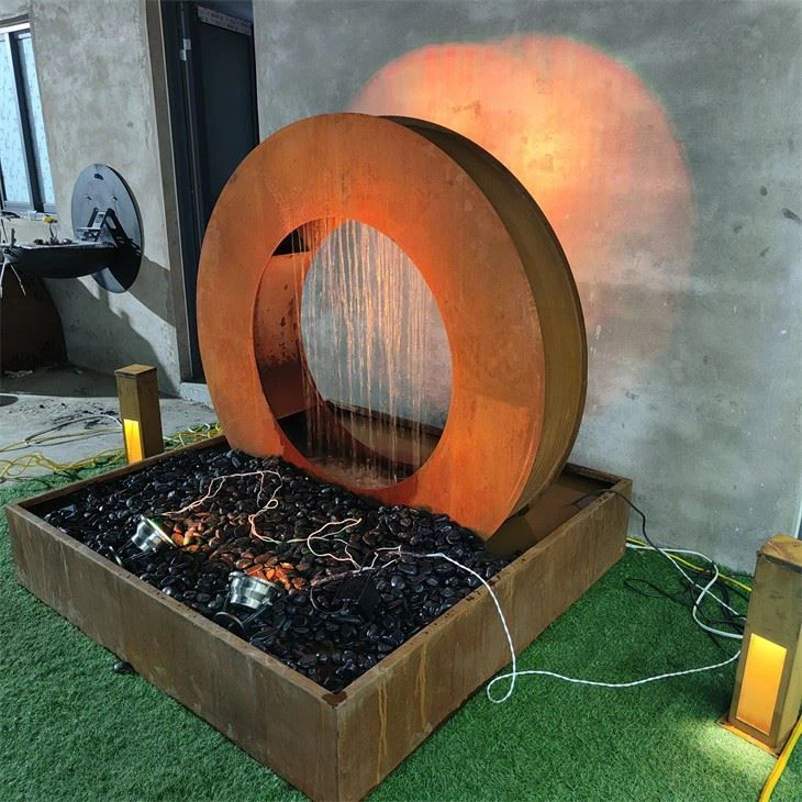 Corten Steel Water Feature Garden Waterscape