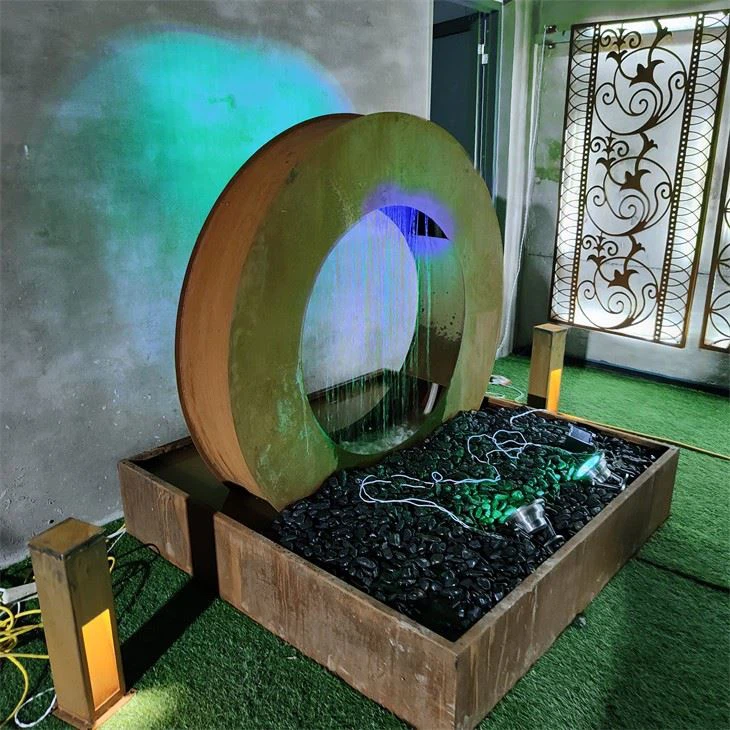 Corten Steel Water Feature Garden Waterscape