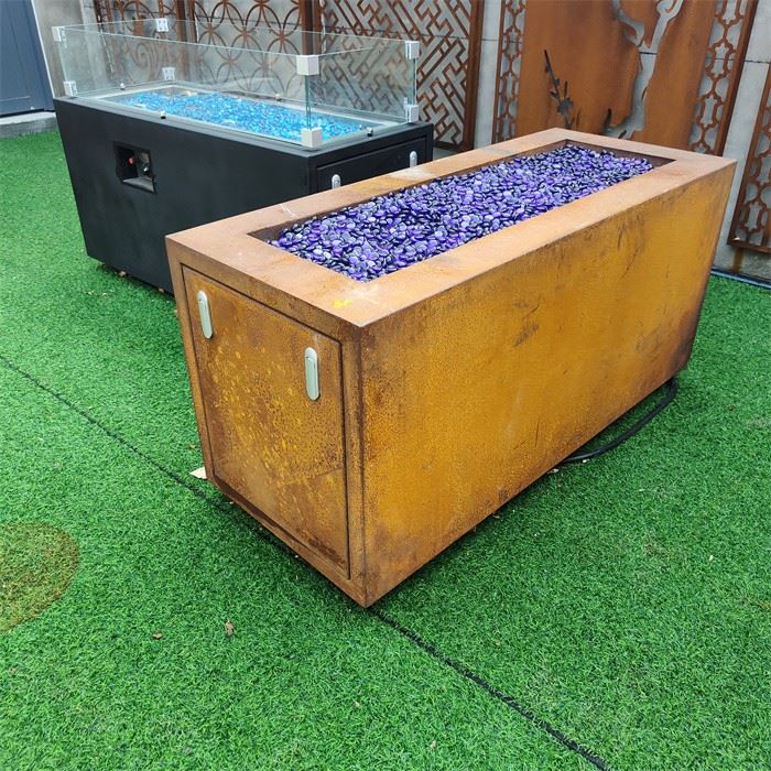 Outdoor Dining Table With Gas Fire Pit