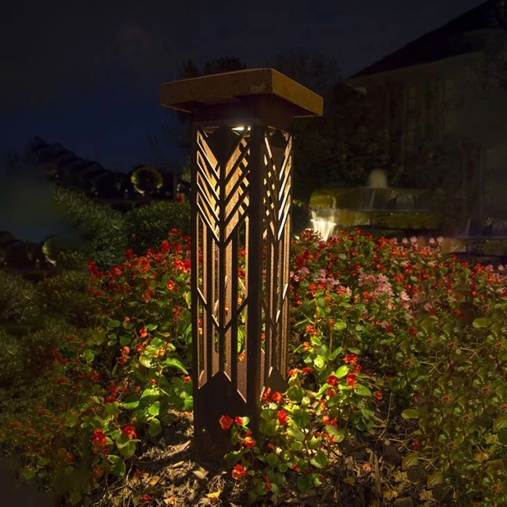 Decorative Corten Lightbox With Laser Cut Design