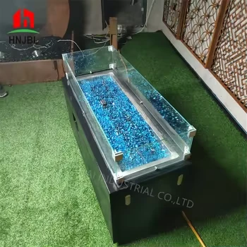 Lò sưởi gas hình chữ nhật có mặt bàn